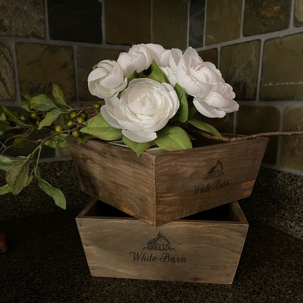 Bath & Body Works White Barn Wooden Crates X2 | Brand New!